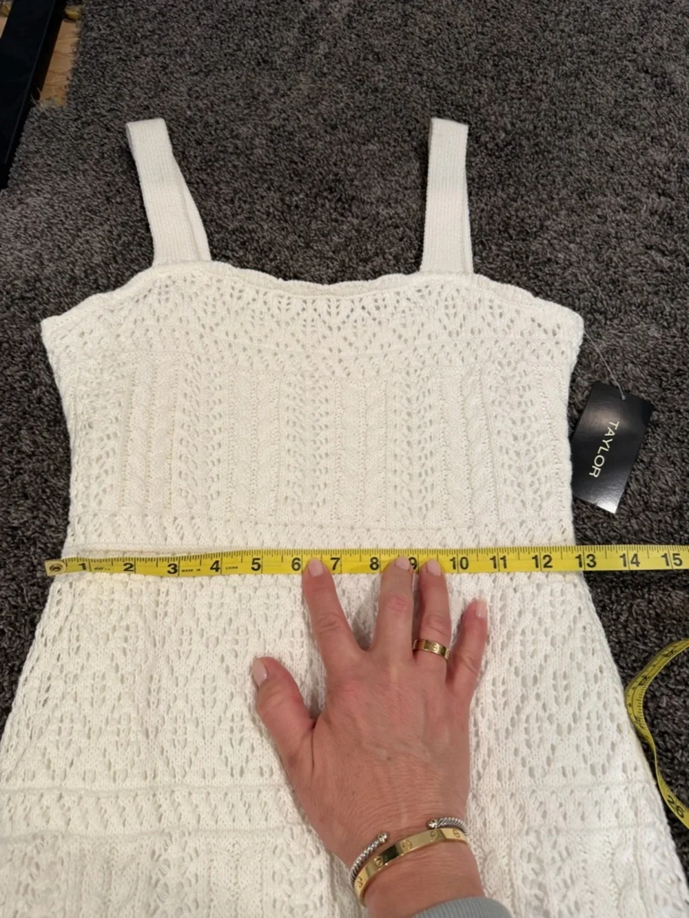 NWT TAYLOR crochet dress! Size S - Picture 7 of 8